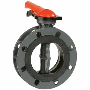 Затвор дисковый ПВХ Butterfly Valve Ду150 Ру10 межфланцевый в Люберцах